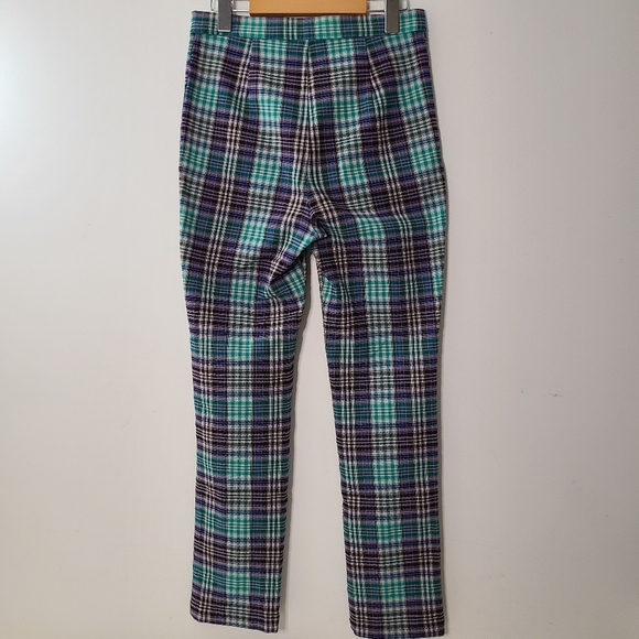 Urban Outfitters Tessa high waisted tartan plaid ankle cropped pants, Size 6 - Picture 2 of 6